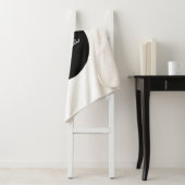 編集可能クール白スクリプトレトロ-モダンデザイン シェルパブランケット (インサイチュ)