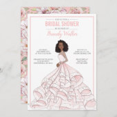 編集可能グラムブライドブライダルシャワー 招待状 (正面/裏面)