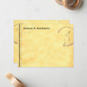 編集可能グランジヴィンテージ型の茶屋呼び出し ノートカード (正面/裏面インサイチュ)