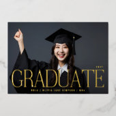 編集可能グラードフォトフォイル 箔招待状 (正面)