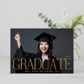 編集可能グラードフォトフォイル 箔招待状 (立ち正面)