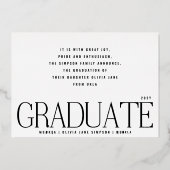 編集可能グラードフォトフォイル 箔招待状 (裏面)