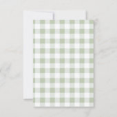 編集可能グリーントラクターファームベビースシャワー サンキューカード (裏面)