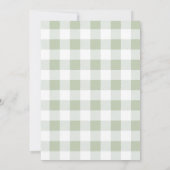 編集可能グリーントラクターベビシャワーランチファーム 招待状 (裏面)