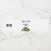 編集可能グリーントラクター ペットボトルラベル (シングルラベル)