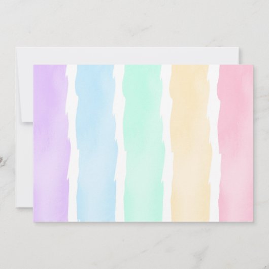 編集可能グリーンドーナツ誕生日パーティーフォト 招待状 (裏面)