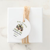 編集可能グリーンATVバイク誕生日円 フェイバータグ (インサイチュ)