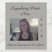 編集可能グレエレガントー |写真 | ワインラベル (シングルラベル)