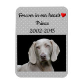 編集可能グレーフォーエバーで我々のハートペット記念碑 マグネット (縦)