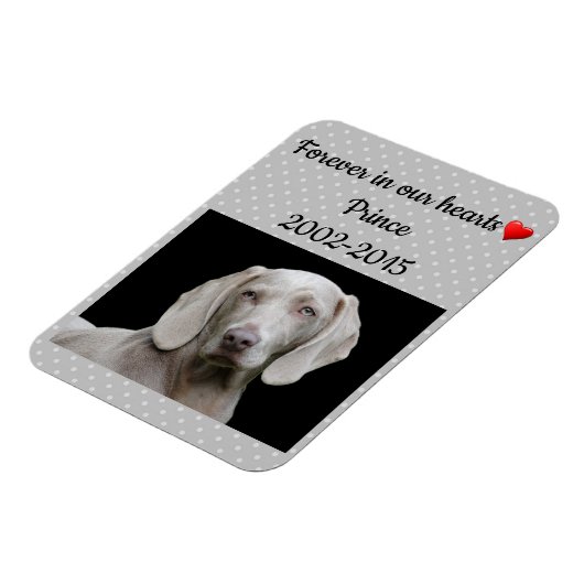 編集可能グレーフォーエバーで我々のハートペット記念碑 マグネット (左側)