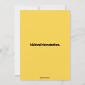 編集可能ケーキとバルーンの誕生日 招待状 (裏面)