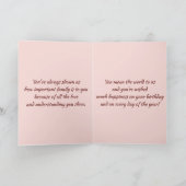 編集可能ケーキアンドキャンドル誕生日 カード (内部)