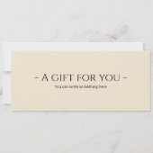 編集可能ケーキデコレーションクラスギフト証明書 招待状 (裏面)