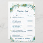 編集可能ゲストの検索ブライダルシャワーゲーム (正面/裏面)