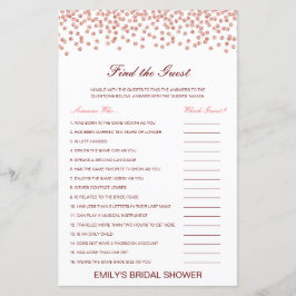 編集可能ゲストの検索ブライダルシャワーゲーム