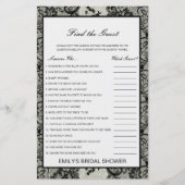 編集可能ゲストの検索ブライダルシャワーゲーム (正面)