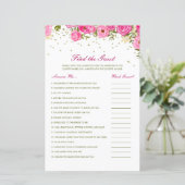 編集可能ゲストの検索ブライダルシャワーゲーム (スタンド正面)