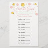 編集可能ゲスト赤ちゃんシャワーゲームを検索 (正面)