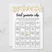 編集可能ゲームビンゴゲームカードを探す人 招待状 (正面)