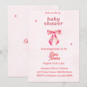 編集可能コケットベビーシャワー招待状2 招待状 (正面/裏面)