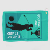 編集可能ゴルファー誕生日プレゼント ゴルフタオル (横)