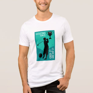 編集可能ゴルファー誕生日プレゼント トライブレンドTシャツ