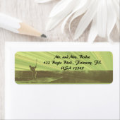 編集可能ゴルフグリーン差出人住所 ラベル (インサイチュ)