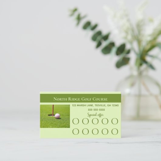 編集可能ゴルフロイヤリティカード ロイヤリティカード (スタンド正面)