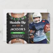 編集可能サッカーフォト招待状 招待状 (正面)