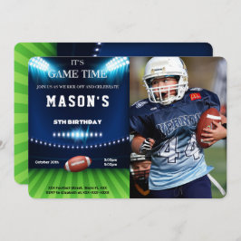 編集可能サッカー誕生日フォト招待状 招待状