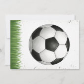 編集可能サッカー誕生日写真 招待状 (裏面)