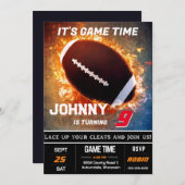 編集可能サッカー誕生日招待状 招待状 (正面/裏面)