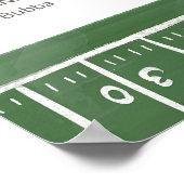 編集可能サッカー1st誕生日マイルストーンサイン ポスター (角)