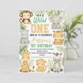 編集可能サファリ誕生日招待状 招待状 (スタンド正面)