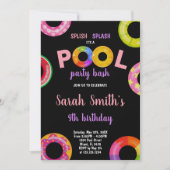 編集可能サマースイムパーティー招待状とフローティ 招待状 (正面)