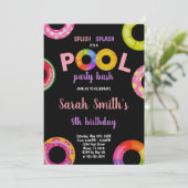 編集可能サマースイムパーティー招待状とフローティ 招待状 (スタンド正面)