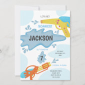 編集可能サマースプラッシュパーティー招待状 招待状 (正面)