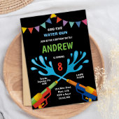 編集可能サマースプラッシュパーティー招待状 招待状