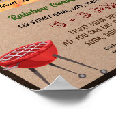 編集可能サマーバーベックポトラックフライヤー ポスター (角)