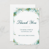 編集可能サンキューカード、カスタムウェディングカード 出欠カード (正面/裏面)