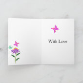 編集可能サンキューカード、蝶と花 シーズンカード (内部)