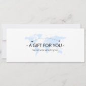 編集可能サントリーニ飛行機チケット、ギリシャ旅行 招待状 (裏面)