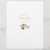 編集可能シャワーゲームピンクフローラ花婿Y/N (裏面)