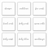 編集可能シャンプーコンディショナー化粧品セットラベル シール (正面)