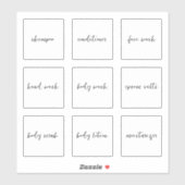 編集可能シャンプーコンディショナー化粧品セットラベル シール (シート)