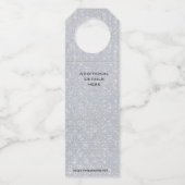 編集可能シルバークリスタルテーブル番号 ボトルネックタグ (裏面)