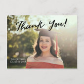 編集可能シンプルなエレガントSCRIPTありがとう ポストカード (正面)