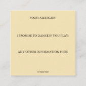 編集可能シンプルなクラスRSVP エンクロージャーカード (裏面)