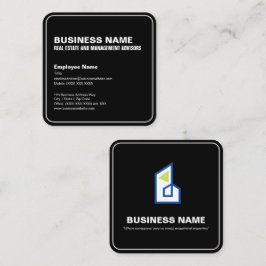 編集可能シンプルなモダンプロフェッショナル スクエア名刺