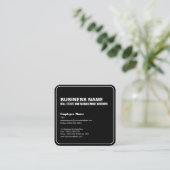 編集可能シンプルなモダンプロフェッショナル スクエア名刺 (スタンド正面)